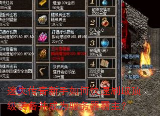迷失传奇新手如何快速刷取顶级装备并成为服务器霸主? 迷失传奇新手如何快速刷取顶级装备并成为服务器霸主?