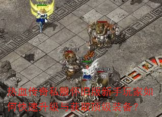 热血传奇私服怀旧版新手玩家如何快速升级与获取顶级装备?
