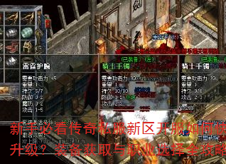 新手必看传奇私服新区开服如何快速升级?装备获取与职业选择全攻略?