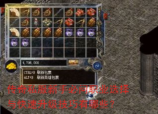 传奇私服新手必问职业选择与快速升级技巧有哪些? 传奇私服新手必问职业选择与快速升级技巧有哪些?